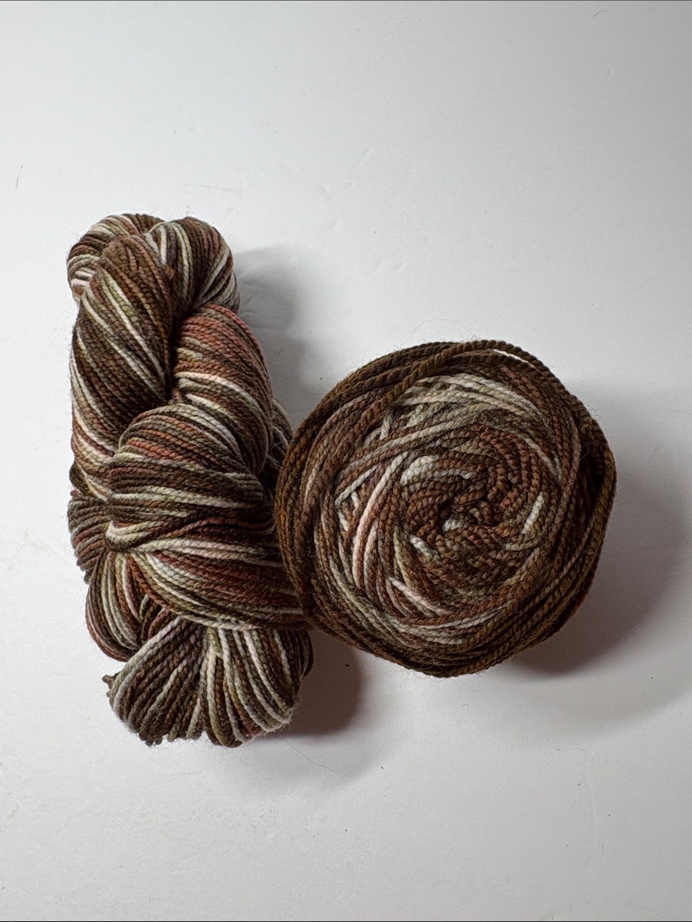 SW Wool Fawn Variegated Yarn Brown, Cream,